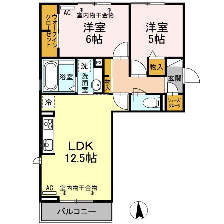 四日市市川島町のアパートの間取り