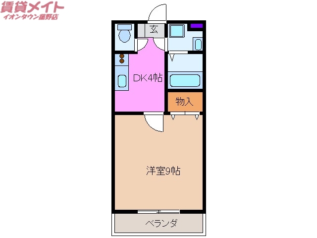 三重郡菰野町大字竹成のマンションの間取り