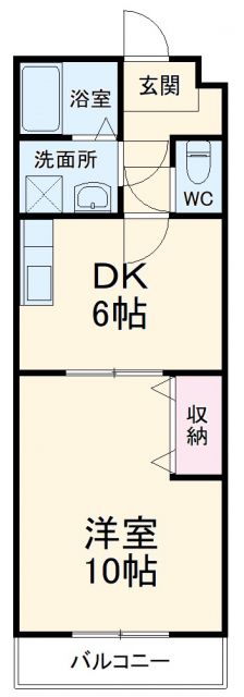 浜松市中央区東三方町のマンションの間取り