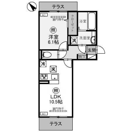 高崎市歌川町のアパートの間取り