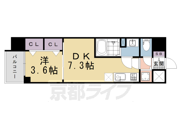 ベラジオレガシー葛野大路八条の間取り写真