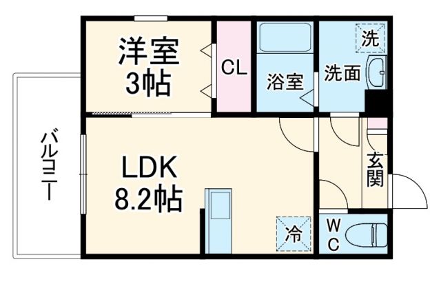 ジーメゾン港陽ベイリスの間取り写真