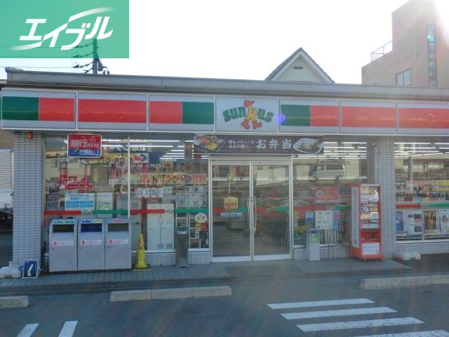 コンビニ　サンクス岡山清心女子大前（コンビニ）まで381m