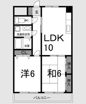 ＪＲ高徳線 勝瑞駅 徒歩12分 4階建 築30年の間取り写真