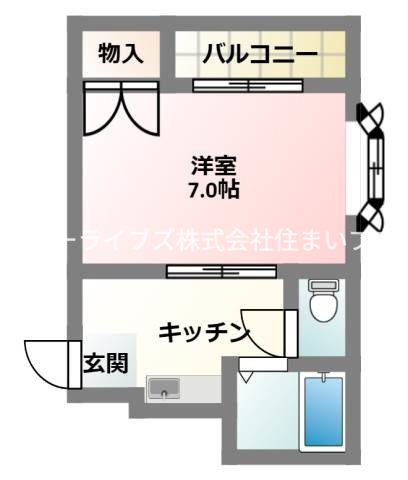 京阪本線 大和田駅 徒歩3分 4階建 築31年の間取り写真