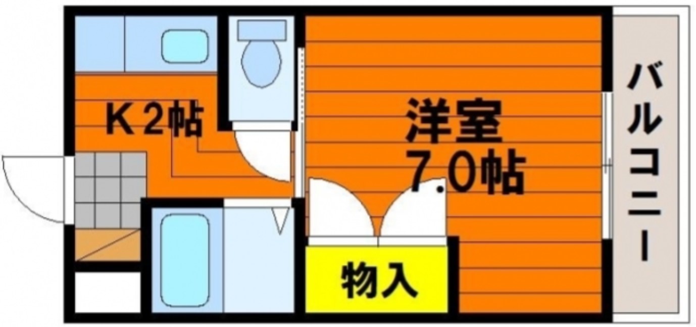 ＪＲ山陽本線 岡山駅 4階建 築37年の間取り写真