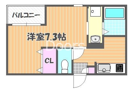 ＪＲ山陽本線 岡山駅 バス乗車時間：15分 最寄りバス停で下車 徒歩1分 3階建 築7年の間取り写真