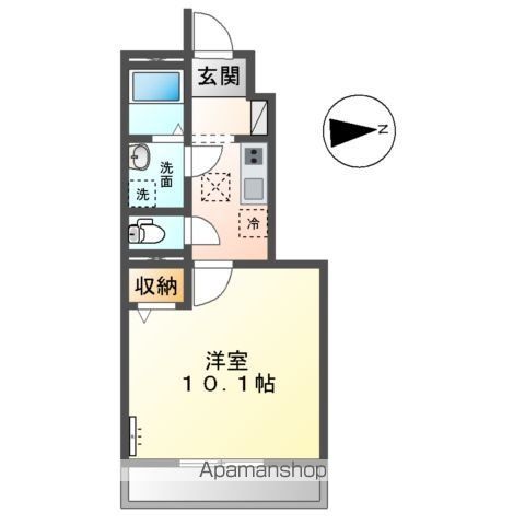 ＪＲ山陽本線 松永駅 バス乗車時間：15分 最寄りバス停で下車 徒歩6分 2階建 築8年の間取り写真