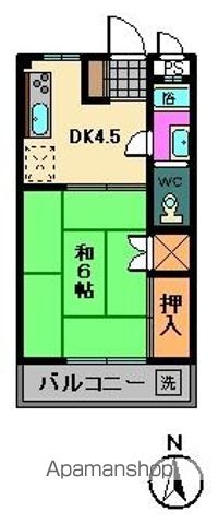 西鉄天神大牟田線 都府楼前駅 徒歩3分 3階建 築48年の間取り写真