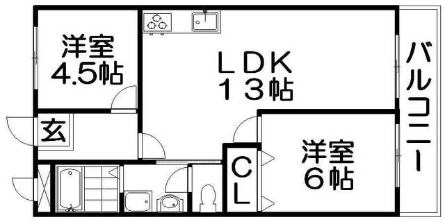 レオハイム木屋の間取り写真