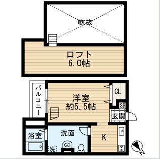 神戸市長田区久保町のアパートの間取り