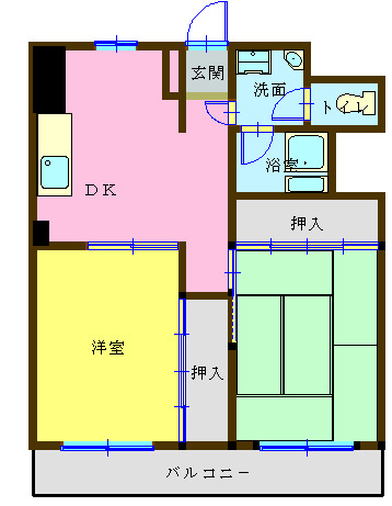 前田コーポラスの間取り