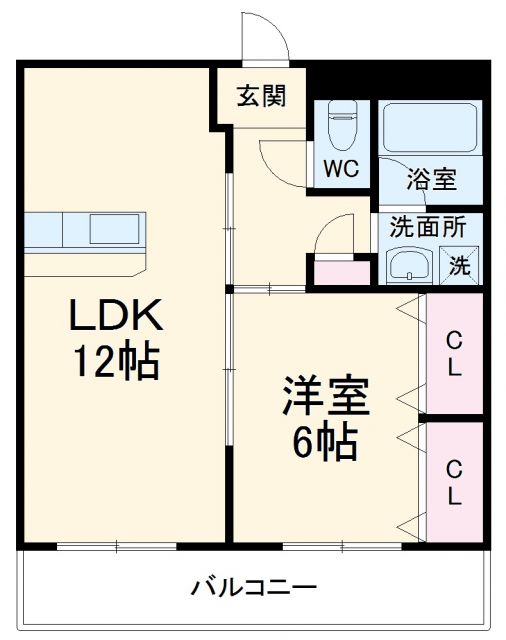 豊橋市つつじが丘のマンションの間取り