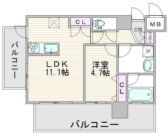 ランドステージお茶の水の間取り