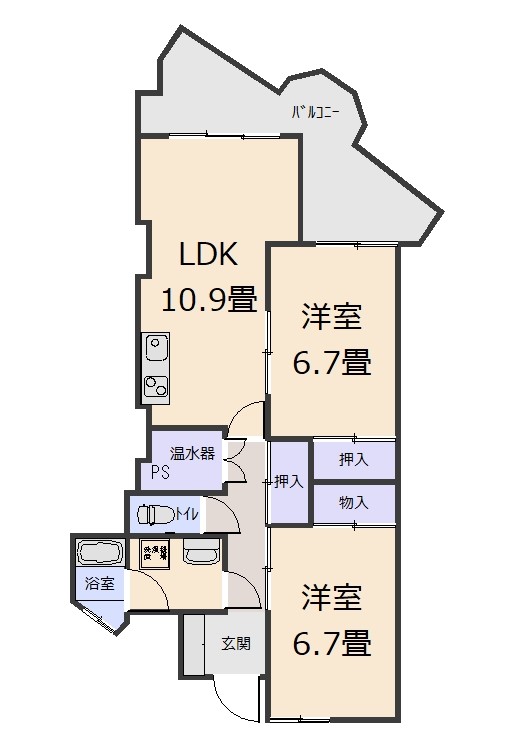 ミンクスマンション弐番館の間取り