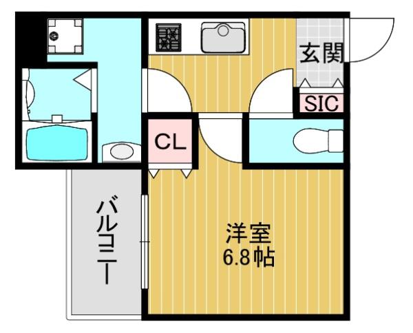 アバンティオ平野市町IIの間取り