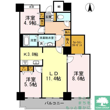 品川シーサイドビュータワー　Iの間取り