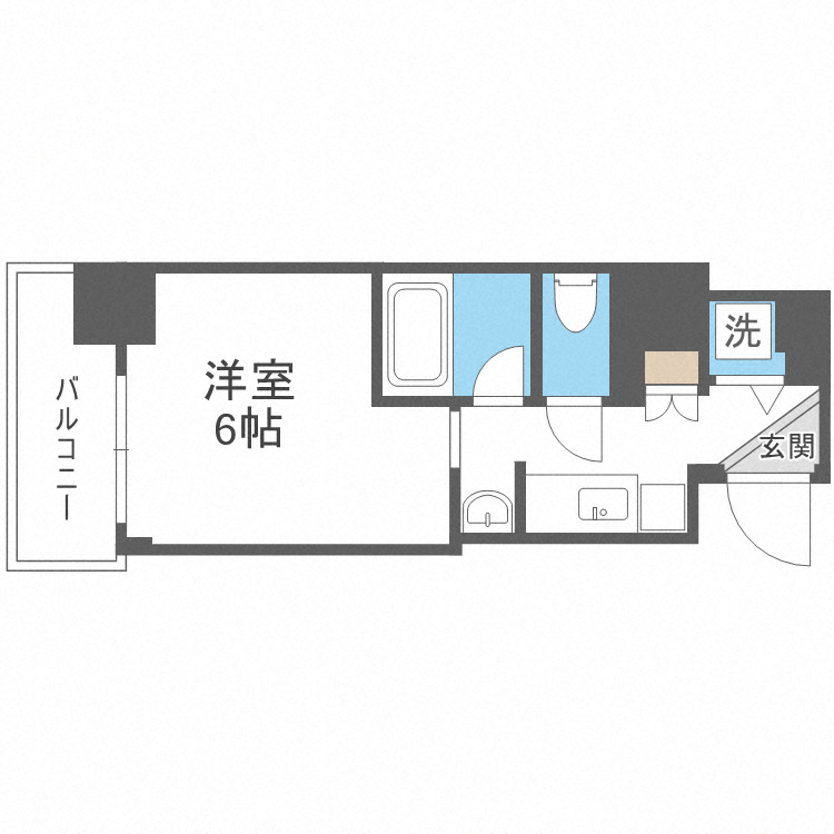 セイワパレス玉造駅上の間取り