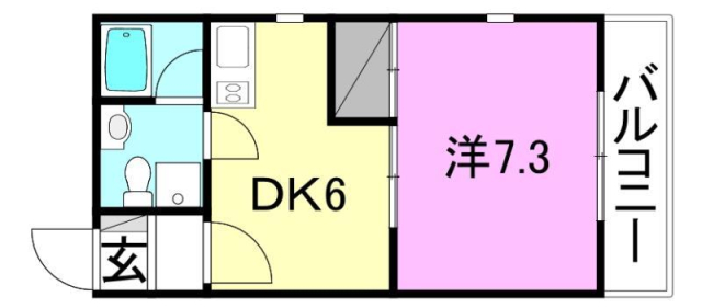 松山市三番町のマンションの間取り