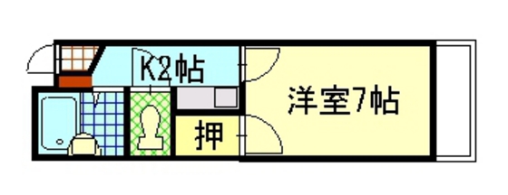 【広島市西区天満町のマンションの間取り】