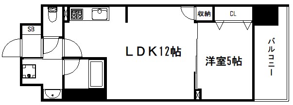 【京都市中京区橋東詰町のマンションの間取り】