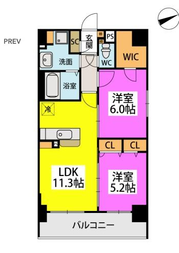 イーストガーデン久留米本町の間取り