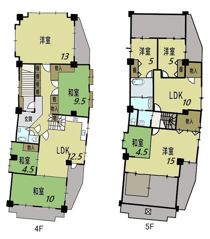 神戸市北区甲栄台のマンションの間取り