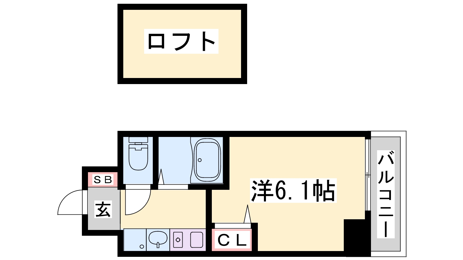 エステムコート神戸県庁前IIIフィエルテの間取り