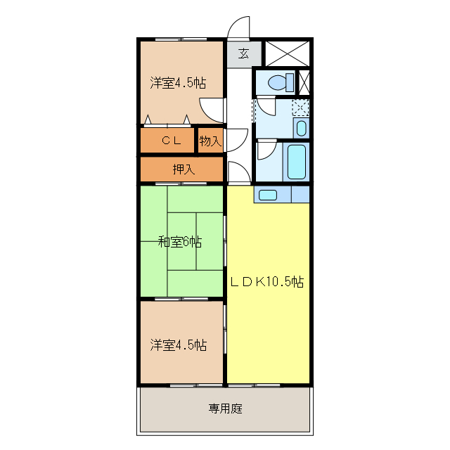 各務原市那加新加納町のマンションの間取り