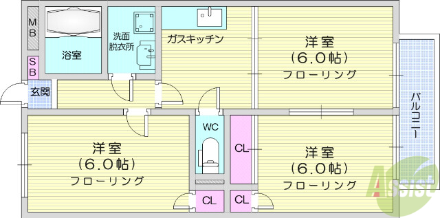 Brilliant壱番館の間取り