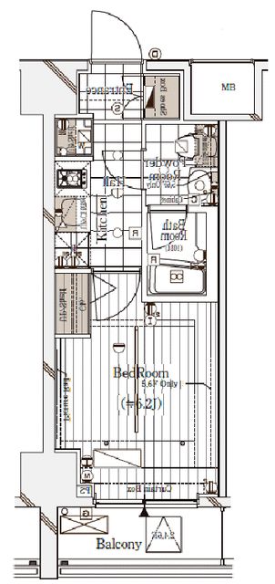 渋谷区代々木のマンションの間取り