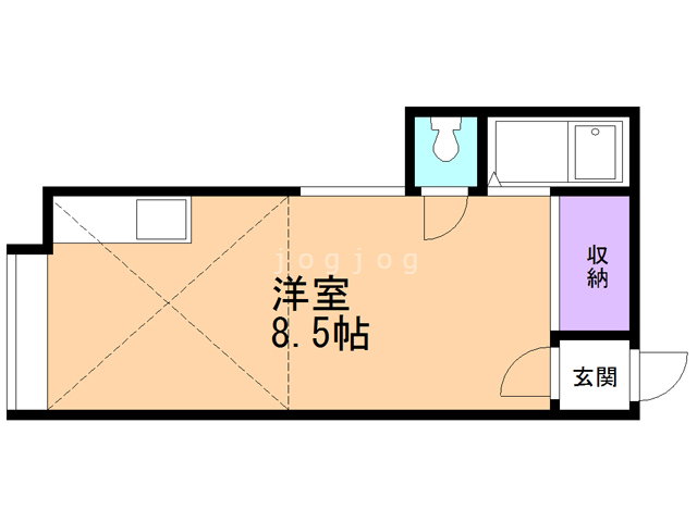 札幌市西区二十四軒一条のアパートの間取り