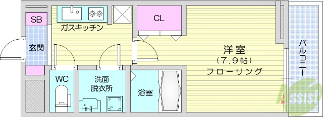 名取市増田のアパートの間取り