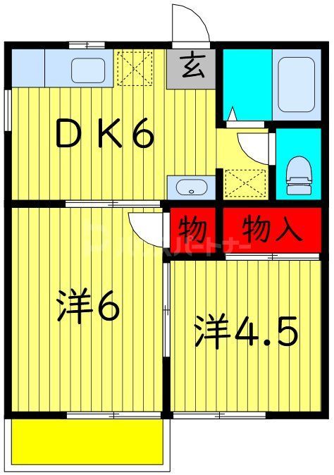 松戸市栗山のアパートの間取り