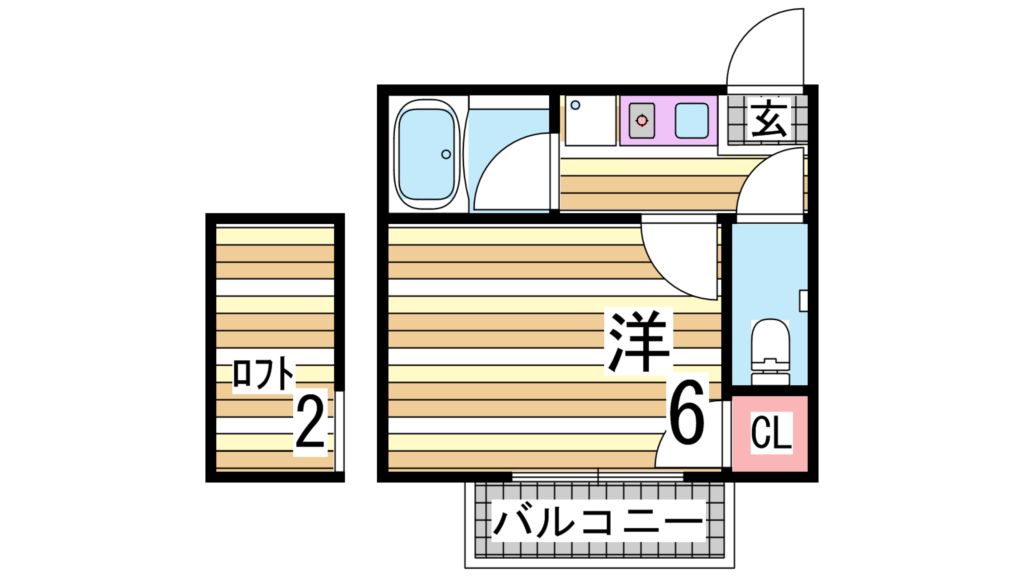 神戸市西区池上のアパートの間取り