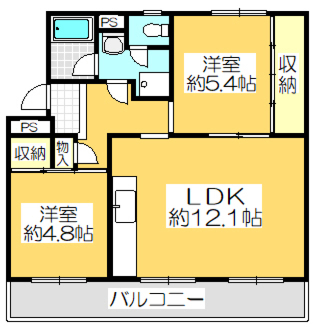 ヴィラナリー屋島　4号棟の間取り