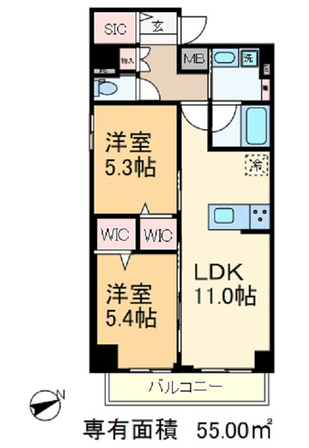 グランカーサ板橋EASTの間取り