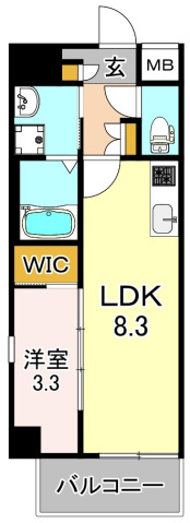 エセリアル喜連瓜破の間取り