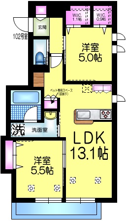 仮称）明原３丁目メゾンの間取り