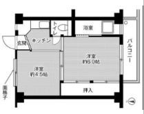 川越市中台のマンションの間取り