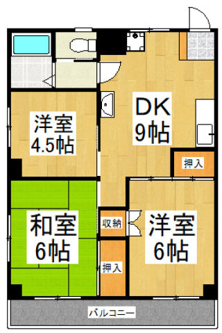 メゾンホソダAの間取り