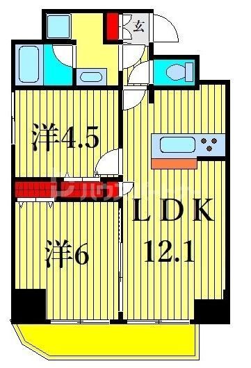 ルフレ　リバーサイド町屋の間取り