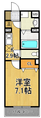 西宮市門戸西町のマンションの間取り