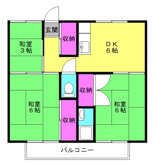 ビレッジハウス東二見の間取り