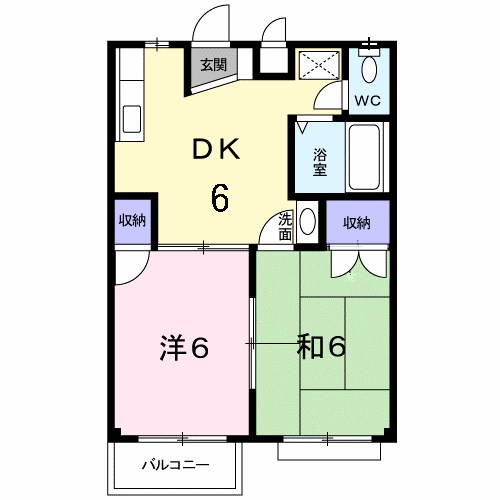 埴科郡坂城町大字中之条のアパートの間取り