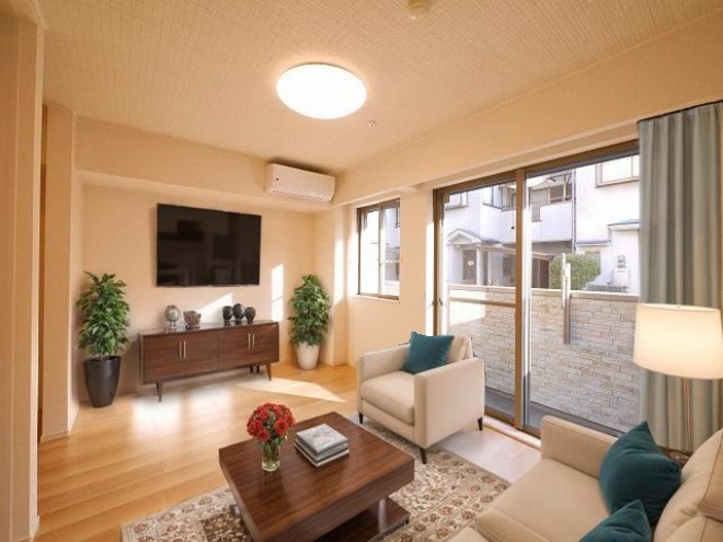 居室・リビング　CGで家具等を配置したもので家具等は含まれません