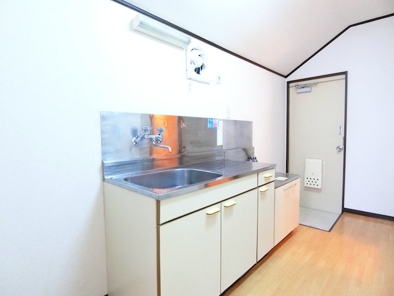 キッチン　2口ガスコンロ設置可能なキッチン