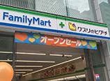 ドラックストア　ファミリーマート＋クスリのヒグチ谷町二丁目店（ドラッグストア）まで700m