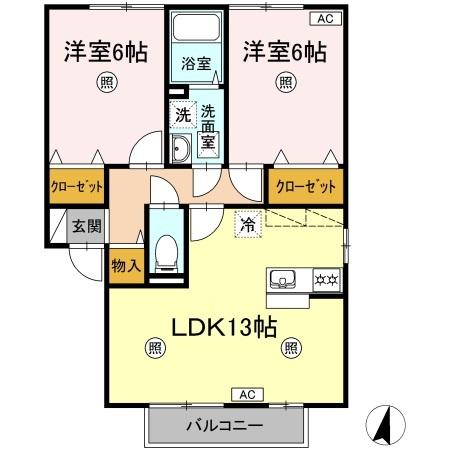 岡山電軌東山本線 東山・おかでんミュージアム駅 徒歩76分 2階建 築21年の間取り写真