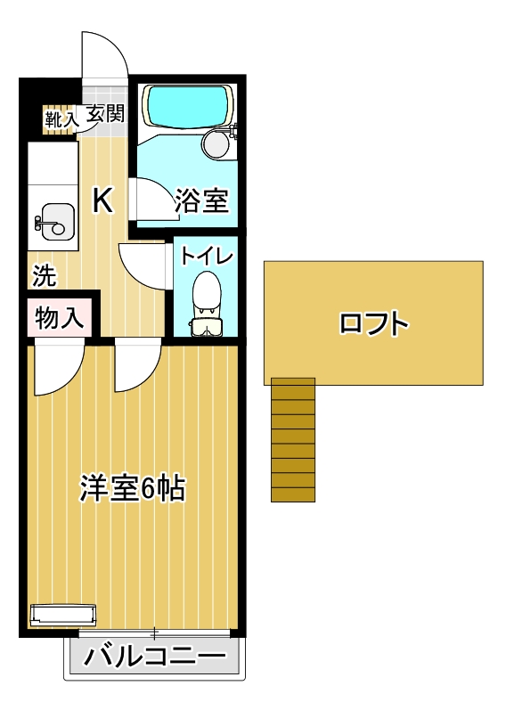 大崎市古川駅前大通のアパートの間取り